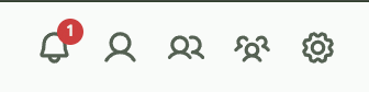 App toolbar with the settings gear icon on the far right